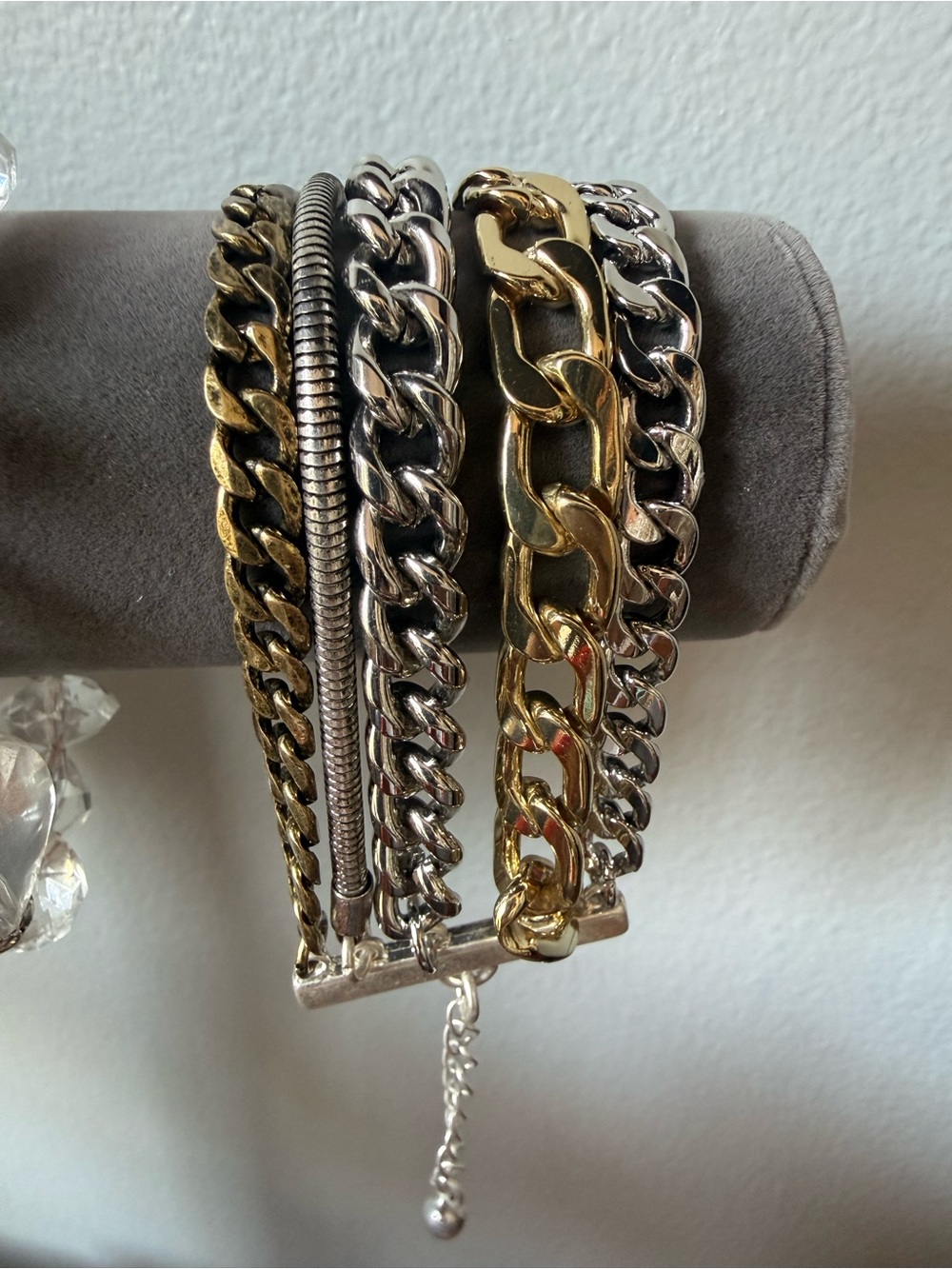 Jenny Bird Two-Tone Multi-Chain Cuff Bracelet - Gold & Silver